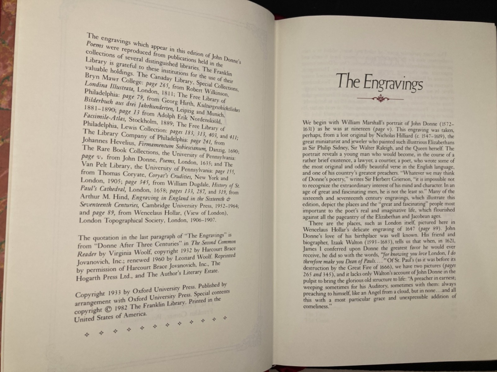 John Donne Poems, The Franklin Library 1982, 1/4 Leather Binding view 1
