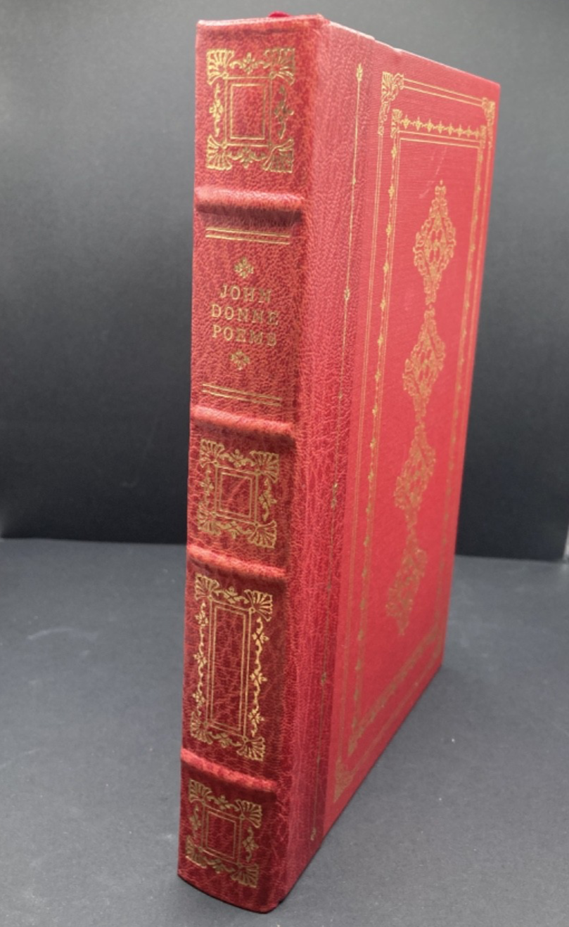 John Donne Poems, The Franklin Library 1982, 1/4 Leather Binding