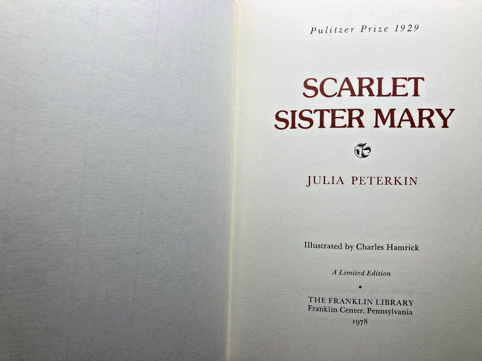 Scarlet Sister Mary view 2