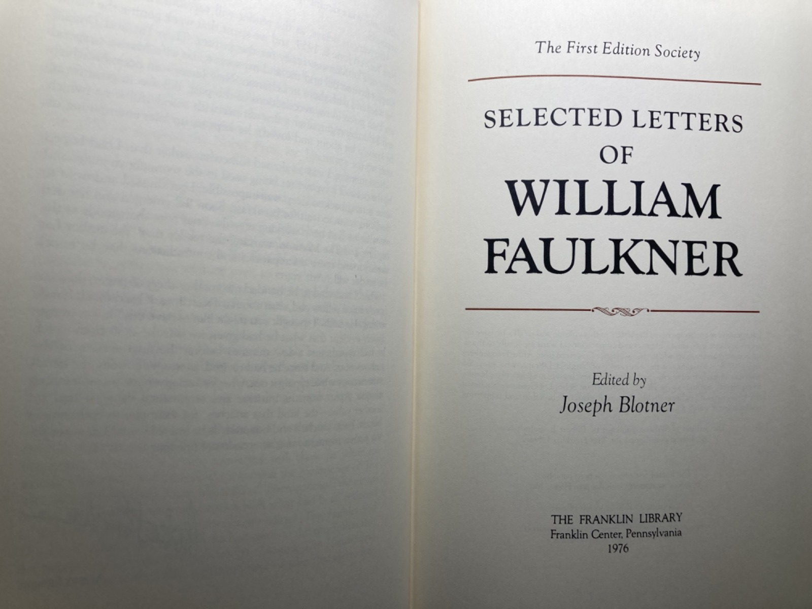 Selected Letters of William Faulkner view 2