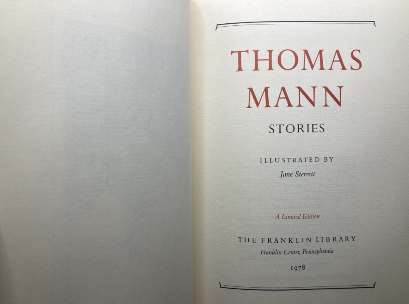 Thomas Mann Stories, Death in Venice etc view 3